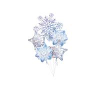 Bouquet de ballons holographiques en aluminium Motif flocon de neige