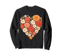 Bouquet de camélia en Forme de cœur Rouge et Blanc botanique Sweatshirt