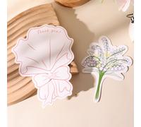 Bouquet De Carte De Remerciement,Carte De Voeux D'anniversaire,Petite Carte De Fleur De Niche Créative,Cadeau Manuscrit,Carte De Bénédiction,Fête De Vacances,50 Pièc - Type Lily Of The Valley-50pcs