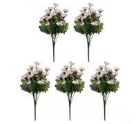 Bouquet de chrysanthèmes artificiels qui ne se décolorent pas pour une présentation continue sur les patios couverts, vérandas et vérandas fermées (rose clair)