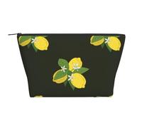 Bouquet De Citron avec Branche Et Lys Noir, Trousse de Toilette Trousse de Maquillage Sac à cosmétiques Trousse de Toilette de Voyage Portable