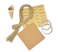 Bouquet De Confettis En Papier Kraft Rétro, 100 Pièces/Ensemble, Avec Cordes, Décoration De Mariage, Bricolage, Emballage De Cadeaux, Fournitures De Fête