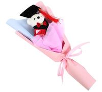 Bouquet de Figurines D'oursons en Peluche Graduation 1pc Papier Tissu