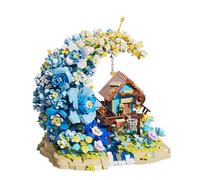 Bouquet de Fleur Plantes Construction, 1622 pièces Jeu de Construction Fleurs de Lune, DIY de Fleurs Artificielles à Construire, Accessoires Décoratifs Créatifs pour la Maison