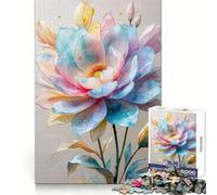 Bouquet de Fleurs Aquarelle, Puzzle de 1000 pièces pour Adolescents, logique, détente, Bords Nets, Cadeau mémorable (38x52cm)