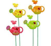 Bouquet de fleurs arrosoir multicolore bois bouquet de jardin décoration de printemps balcon 16 pièces