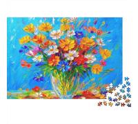 Bouquet de Fleurs Art 1000 Pièce Carton Épais Jeu De Puzzle Senior Jigsaw Enthusiastes Soulagement du Stress 38x26cm/1000pcs