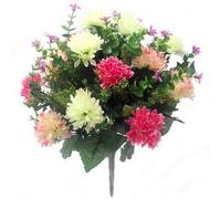 Bouquet de fleurs artificielles - Chrysanthèmes - 41 cm Pink & Cream