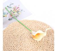 Bouquet de fleurs artificielles de lys calla blancs pour mariage, centre de table, décoration de maison, bureau, salon, arrangement de table, prêt à être exposé (champa)