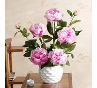Bouquet de fleurs artificielles de pivoine artificielle Bouquet de fleurs de soie de fleur pour la maison de salon table de salon décor de fête de mariage à la maison pour table de bureau décor