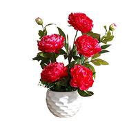 Bouquet de fleurs artificielles de pivoine artificielle Bouquet de fleurs de soie de fleur pour la maison de salon table de salon décor de fête de mariage à la maison pour table de bureau décor