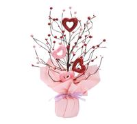 Bouquet de fleurs artificielles pour la Saint-Valentin, décoration de cœur et de baies, fleurs artificielles pour les mariages, exprimant l'amour, design élégant, décoration d'intérieur , occas