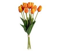 Atmosphera – Bouquet de fleurs artificielles Tulipes James 48 cm Orange 10 tulipes
