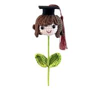 Bouquet de Fleurs au Point de Graduation - Crochet de diplôme - Chapeau de Remise de diplôme | au Crochet avec Fleurs en Laine Faite à la Main, Chapeau de doctorat, déc