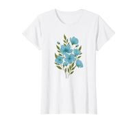 Bouquet de Fleurs Bleues T-Shirt Graphique avec Valeur