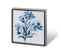 Bouquet de fleurs bleues unisexe broches et épingles carrées légères pour vêtements, châle, chapeau