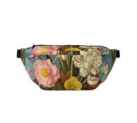 Bouquet de fleurs dans un vase, sac à bandoulière, sac à bandoulière avec sangle réglable pour la course à pied, la randonnée, les voyages, multicolore, Taille unique, Sac à dos de