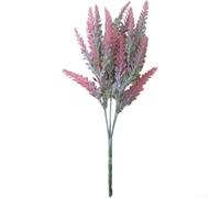 Bouquet de fleurs de lavande artificielles à 5 griffes en plastique de 40 cm pour mariage, hôtel, maison, centre de table, décoration - Violet (F)