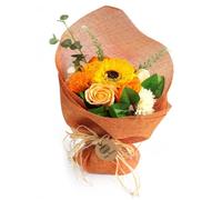 Bouquet De Fleurs De Savon Debout - Orange- Vendu par 1