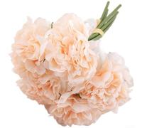 Bouquet de fleurs d'hortensia et de pivoines artificielles en soie pour cérémonie de mariage et décoration d'intérieur, fabriqué avec des variations de couleurs réalistes (abricot)