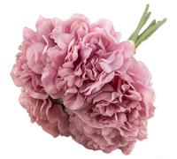 Bouquet de fleurs d'hortensia et de pivoines artificielles en soie pour cérémonie de mariage et décoration d'intérieur, fabriqué avec des variations de couleurs réalistes (violet)