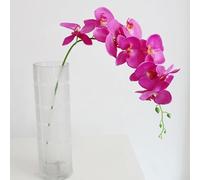 Bouquet de fleurs d'orchidée papillon artificielle fait pour ressembler à de vraies fleurs pour décoration de maison, fête de mariage, salon (violet)