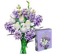 Bouquet de fleurs en blocs de construction set de fleurs jeu de construction floral 739 pièces de jeu de construction décoration