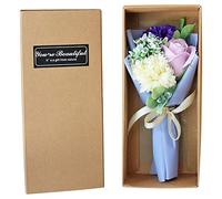 Bouquet de Fleurs Roses Œillet à Savon parfumé Boîte à Cadeaux pour la Saint-Valentin Fête des mères Fête de Thanksgiving Anniversaire Noël Anniversaire Creative Cadeau (B)