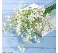 Bouquet de fleurs sauvages artificielles blanches - 53,3 cm - Fleurs artificielles pour la maison, mariage, festival et décoration de bureau - Lot de 3