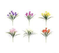 Bouquet de fleurs sauvages artificielles décoratives de six couleurs pour un usage domestique et professionnel, les fleurs en plastique imitent l'apparence de fleurs sauvages pour une présentation