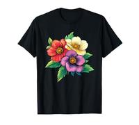 Bouquet de Fleurs Sauvages avec Feuilles T-Shirt