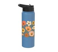 Bouquet de fleurs sauvages rétro - Art botanique Stainless Steel Insulated Water Bottle