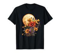 Bouquet de Fleurs Sauvages sous Pleine Lune de récolte T-Shirt