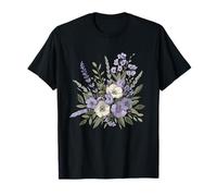 Bouquet de Fleurs Sauvages Vintage Lavande et crème T-Shirt
