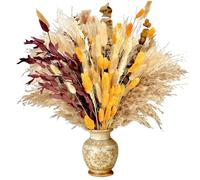 Bouquet de Fleurs séchées, avec Herbe de la Pampa, Hautes graminées et Fleurs séchées d'automne, décoration bohème, Composition Florale aux Tons Chauds pour la Maison, Mariage, fête