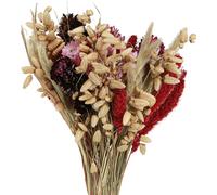 Bouquet de fleurs séchées Décoration d'été style campagnard naturel-rose 45cm