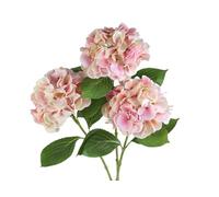 Bouquet de Fleurs séchées Exotique 3 tiges Tige d'hortensia Faite à la Main avec Feuilles, Fausse l'hortensia Artisanat pour la décoration Florale de la Maison, Arrangement de Mariage