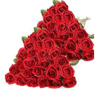 Bouquet de Fleurs séchées Exotiques Bouquet Fantastique de Roses, 40 pièces de Fleurs artificielles, adaptées à la décoration de Centre de Mariage de Mariage de la fête de la Saint-Valentin (Pas de