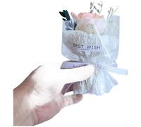 Bouquet de fleurs séchées petit format pour une utilisation de poche mini et une communication symbolique de l'affection profonde (E)
