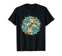 Bouquet de Fleurs succulentes Mandala Bleu Sarcelle Tropical T-Shirt