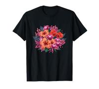 Bouquet de Fleurs Tropicales Exotiques d'hibiscus et d'orchidées T-Shirt