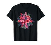 Bouquet de Jardin Exotique d'hibiscus Floral d'été T-Shirt