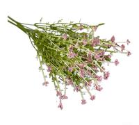 Bouquet de lavande artificielle, 5 fourchettes, fleurs artificielles pour mariage, maison, extérieur, arrangement floral réaliste en plastique, violet, rose, bleu, blanc, vert, 42 x 12 cm (rose foncé)