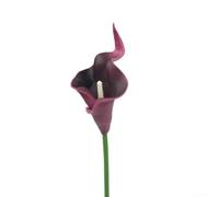 Bouquet de lys calla artificiel blanc élégant au toucher réaliste pour mariage, centre de table et décoration d'intérieur, prêt à l'emploi (violet)