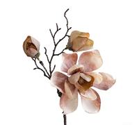 Bouquet de magnolia artificiel réaliste pour un style d'intérieur sans effort, parfait pour les salons, les chambres et les événements (couleur curry clair)