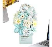 Bouquet de nettoyeurs de tuyaux DIY - Tiges tournantes en chenille PP moelleuse, bâtons de bricolage pliables sans colle, kit de fabrication de fleurs | Fournitures créatives pour projets