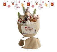 Bouquet de Noël | Centres de table avec lumière | Bouquet de poupées de fleurs artificielles | Pour maison, fête d'hiver, mariage, anniversaire, petite amie