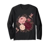 Bouquet de pivoines Colibri Jardin botanique Floral Manche Longue
