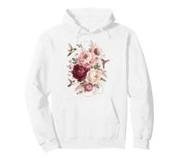Bouquet de pivoines et Colibri Floral Jardin botanique Sweat à Capuche