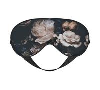 Bouquet de pivoines roses Masque de sommeil doux pour les yeux Sangle réglable Fonctionne en position de sieste Aide au sommeil